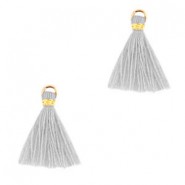 Ibiza style Tassel 1.5cm Gold - cloud grey